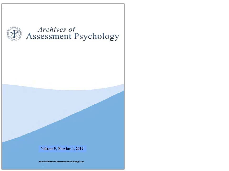 					View Vol. 9 No. 1 (2019): Archives of Assessment Psychology
				